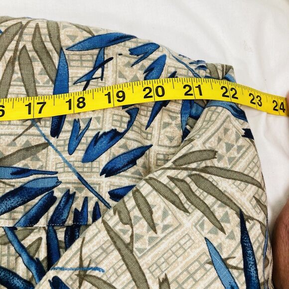 Statements Hawaiian Shirt Linen Rayon Vintage XL Men Beach Palm Button 90s Y2K - Picture 8 of 9